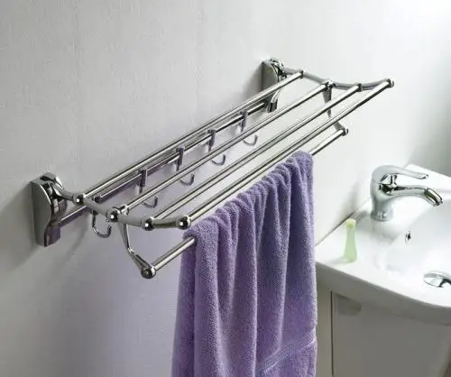 
factory price zinc alloy Bathroom Accessories Single Towel Bar Bathroom heated chrome Towel rail luxury towel bar 