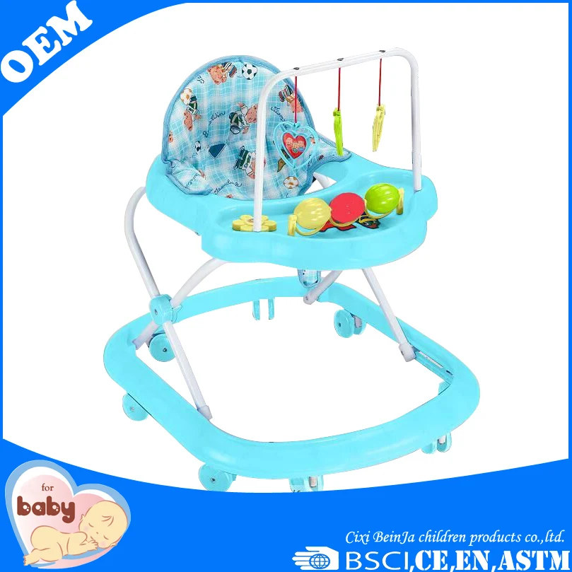 
8 wheels plastic baby walker with music and many toys 
