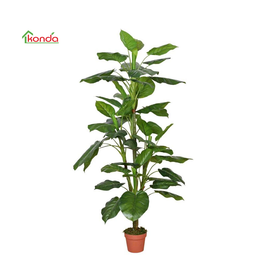 Artificial Subtropics Fake Monstera Climate and Medium Size Trees Artificial Fabric Flowers Plant Green Natural Touch Leaf