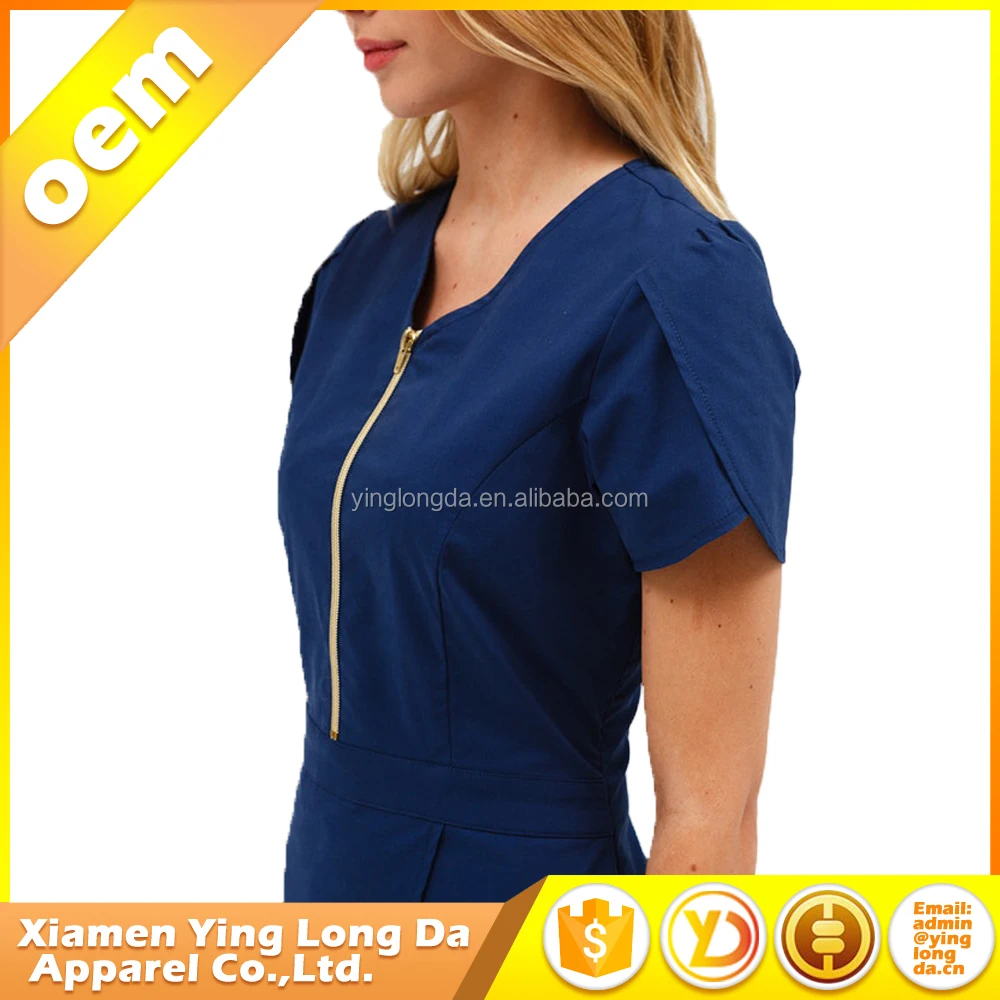 Contemporary hot selling work nurse hospital uniform designs
