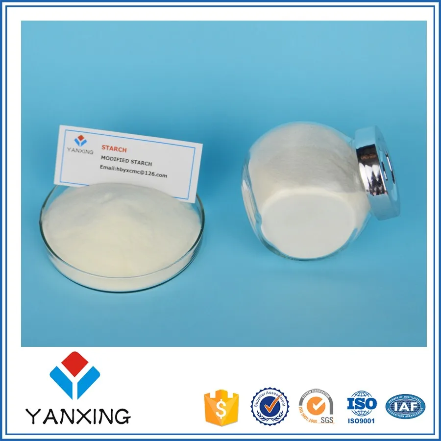 GMP,QS,KOSHER,HACCP,ISO Certification and Powder Form modified corn starch wallpaper glue