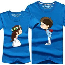 New Cartoon T Shirt 8 Colors Lovers clothes Women’s Men’s casual short sleeve t-shirts for couples S- 4XL Cotton tees