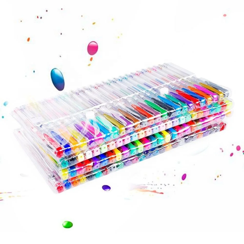 Sizhuo Hot Selling 100Colors Gel Pens Refills Metallic Pastel Neon Glitter Sketch Drawing Color Pen