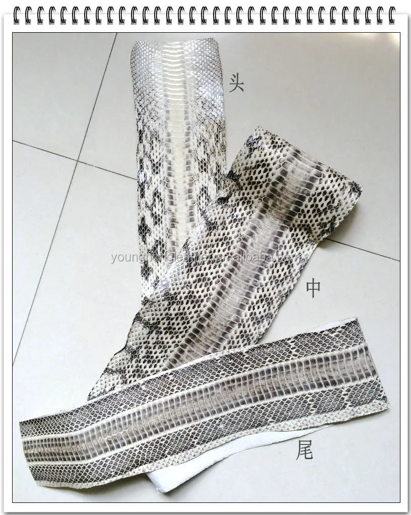 Different kinds of Real Snake Skin Crusts for Shoes upper