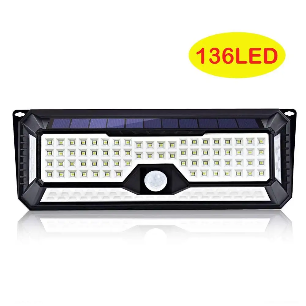 
66/136 led Solar lights Super Bright LED Security Lighting Solar PIR Human Body Motion Sensor Outdoor Garden Light 