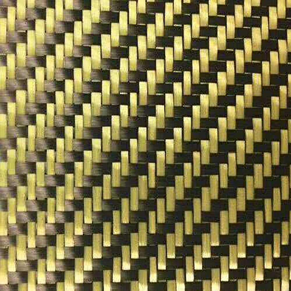 
200gms yellow Aramid & Carbon Fiber Hybrid Fabric 