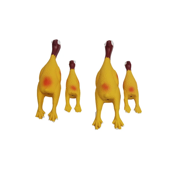 wholesale  toys screaming soft squeaky pet weird rubber chicken for voice dog toy