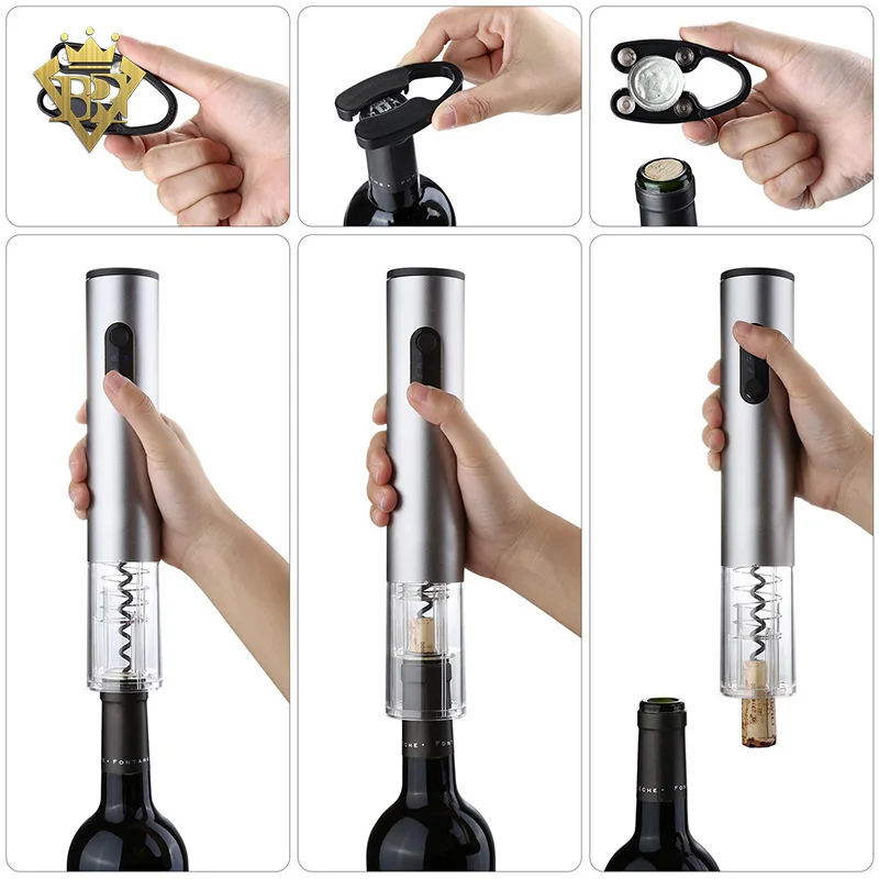 Electric Wine Corkscrew Opener with Foil Cutter and USB Charging Cable
