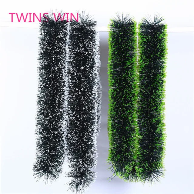 Factory price imported christmas tree ornaments cheap new green color plastic decorative christmas garland from china 027