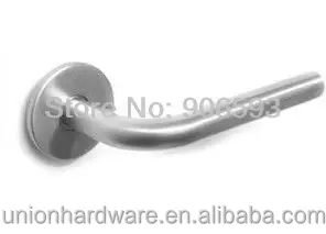Modern L shape stainless steel door handle with escutcheon 16mm