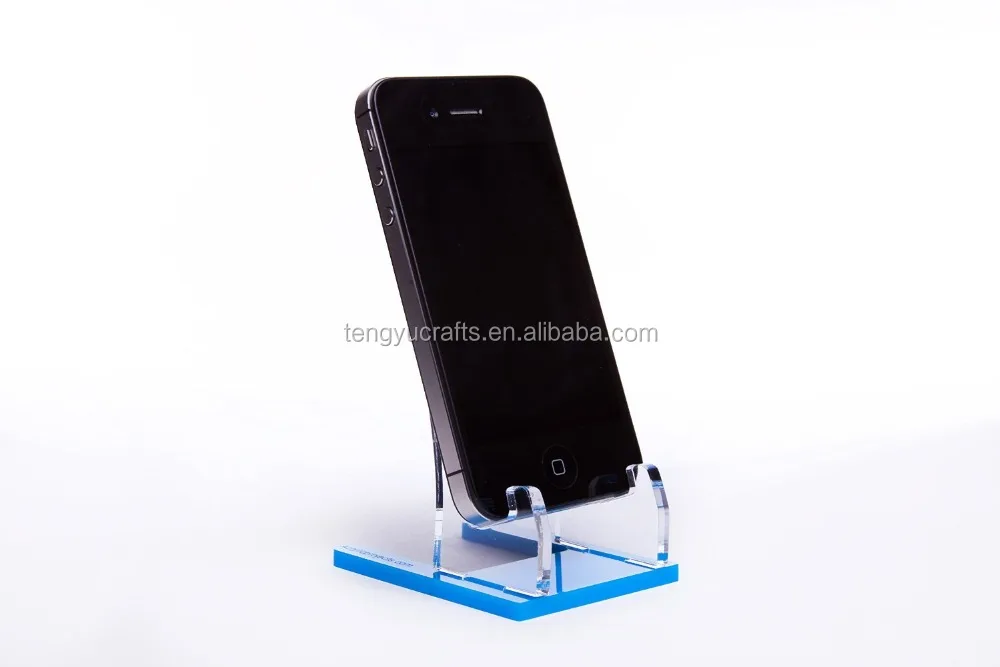 
plexiglass clear counter top display stand holder rack acrylic cellphone store displays 