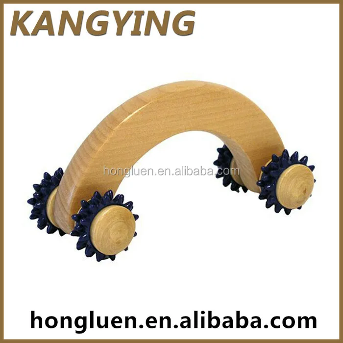Wholesale Relaxing Roller Wooden Hand Massager For Home Use