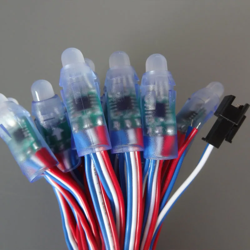 Color Changing DC12V DMX Control Multicolor Wires Outdoor Decoration Programmable LED String Light