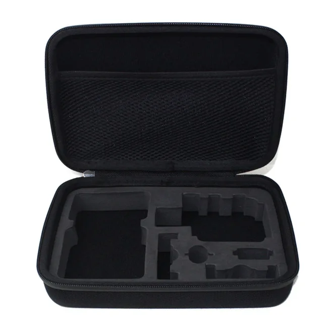 Factory Custom Portable Rectangle Travel Carry Camera and Accessory Case with foam and mesh pocket, EVA Hard Case for Camera