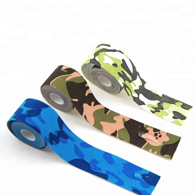 5 см x 5 м камуфляжная цветная эластичная кинезиологическая лента, превосходная прочность и гибкость, дышащая и Водонепроницаемая спортивная лента