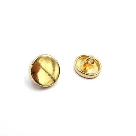 Hot sell metal shiny golden sew loop button