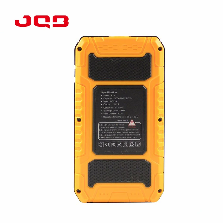  JQB Ultrasafe 7500mAh пик 400A 12V стартер автомобильное зарядное устройство со светодиодным