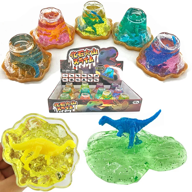 
Wholesale Lowest Price Dinosaur Themed Volcano Crystal Mud Toy Putty Slime Toys for Boys 