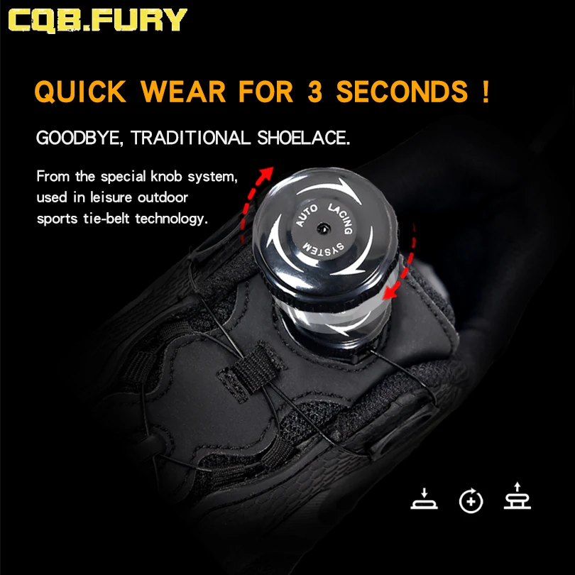 BOA Adjustment shoelace system hiking shoes police patrol shoes for sale 1/5 Army Black Leather Tactical Combat Military Boots