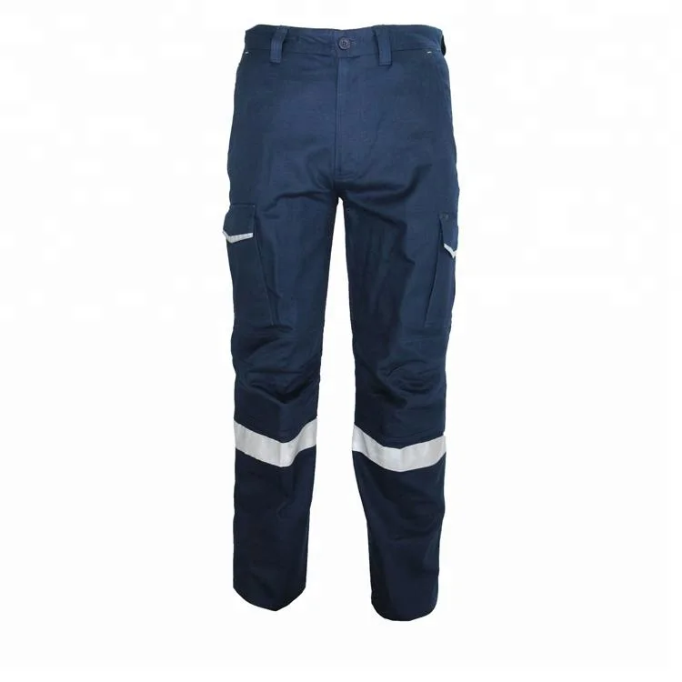 Navy blue men latest design cotton pants garden work pants cargo pants