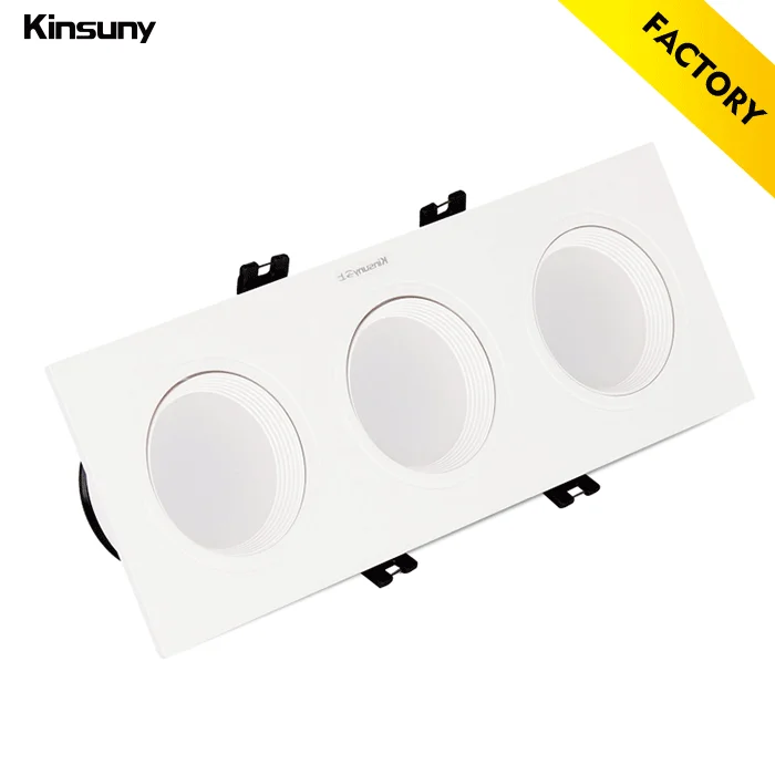 Tiltable LED Indoor Lighting LED Square Downlight by Kinsuny Factory