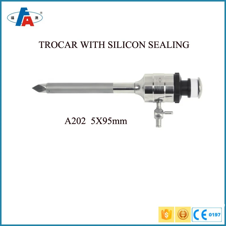 5mm medical laparoscopic endoscopic brand trocar set with cannula and needle