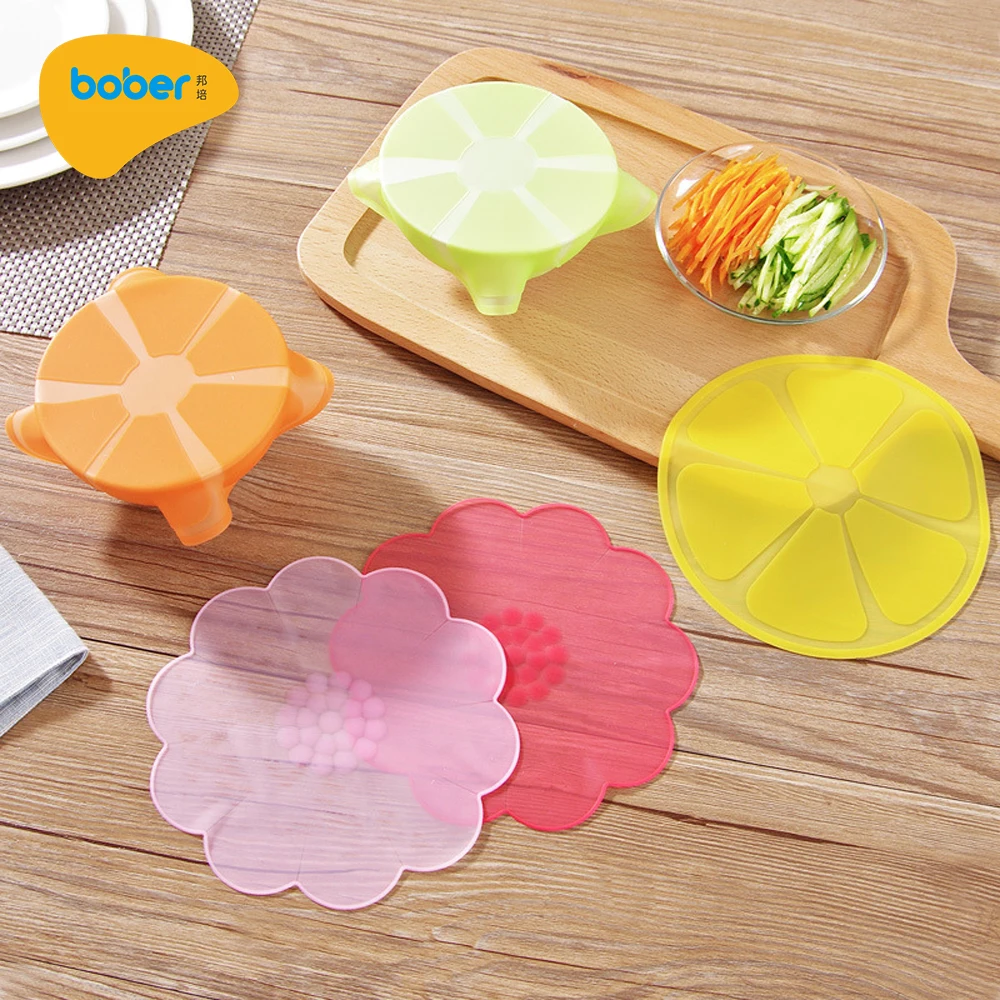 Силиконовая крышка для пищевых продуктов, многоразовая силиконовая пластиковая кухонная обертка для микроволновой печи