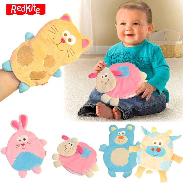 Redkite 16.4 glove doll rabbit sheep bear cow cat cartoon plush doll baby toy