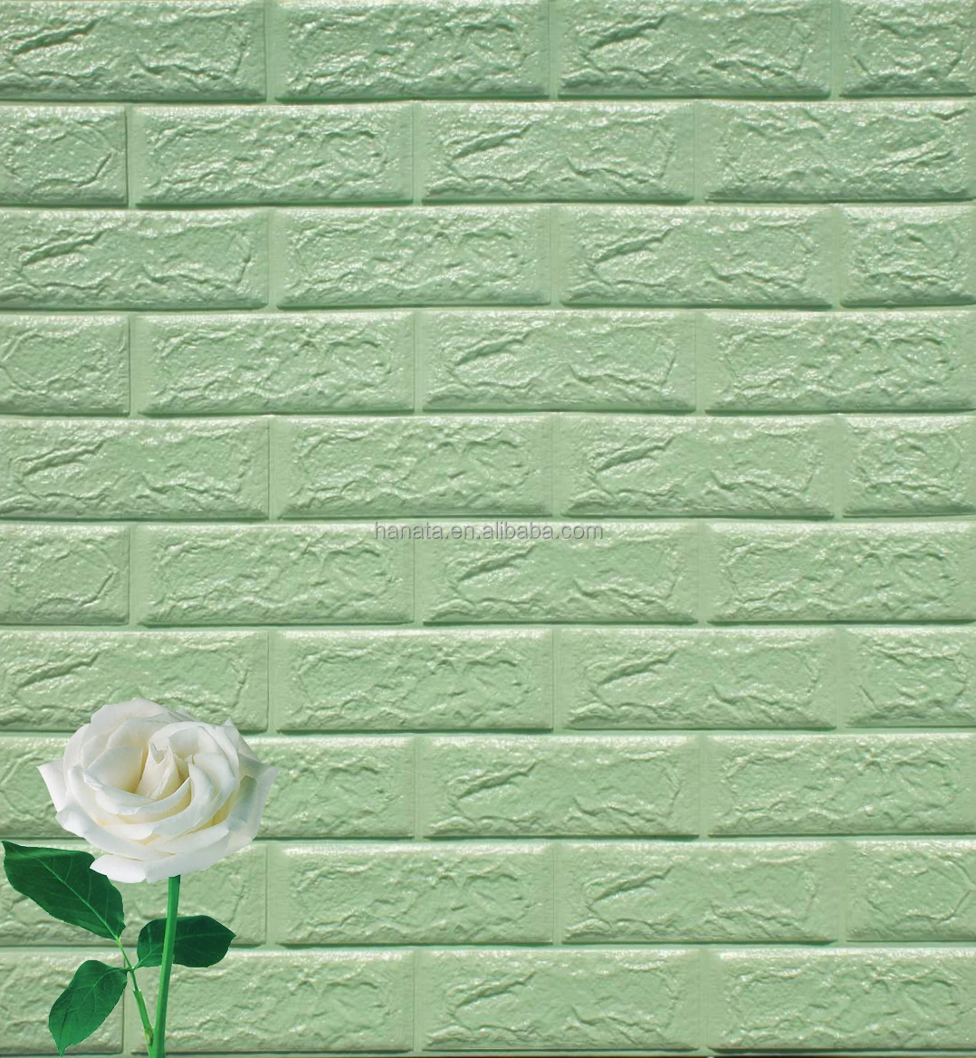 interior decoration 3D brick wallpaper colorful pe foam material tile