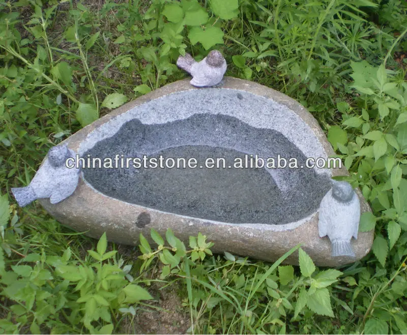GGV256 уникальное украшение для сада Специальный натуральный речной рок птица ванна камень питьевой горшок маленький каменный бассейн улицы