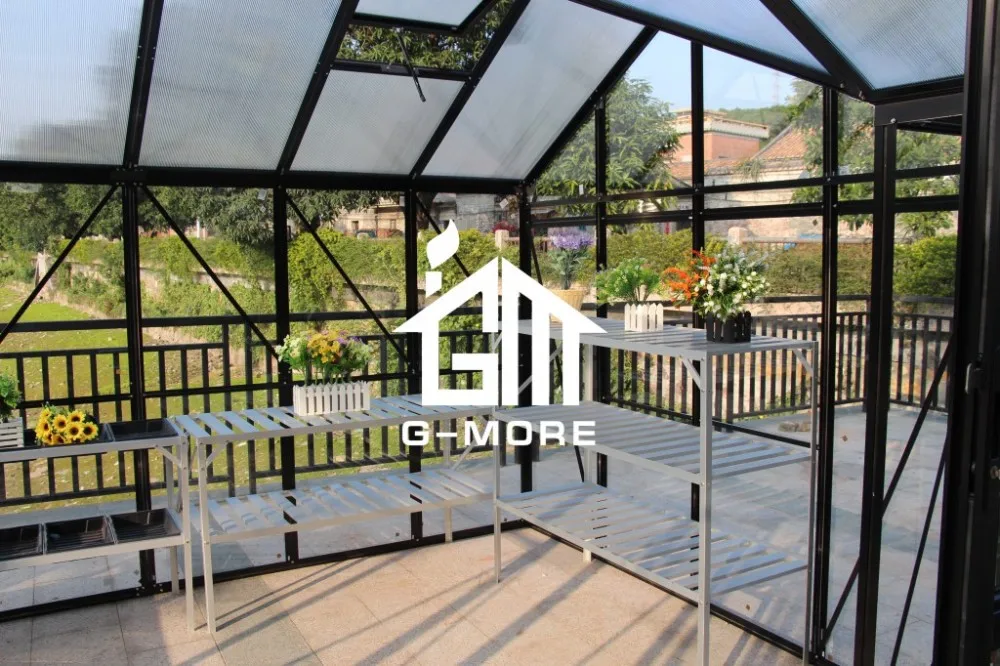 Luxury orangerie aluminum frame outdoor sun room glass house for living