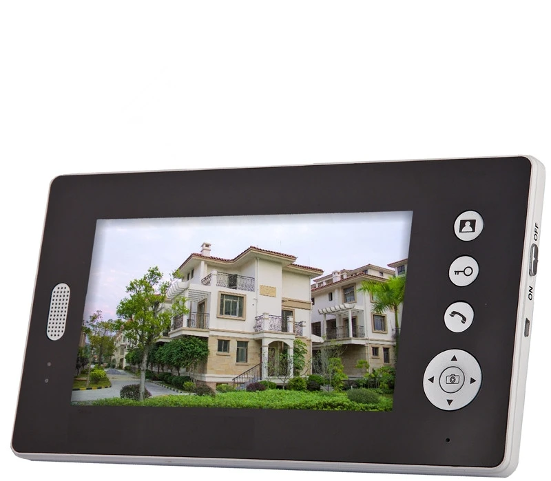 2.4GHz 7 Inch LCD Monitor Wireless Video Door Phone System With 1 Waterproof Door Bell Camera 1 Monitor Used For Home Security