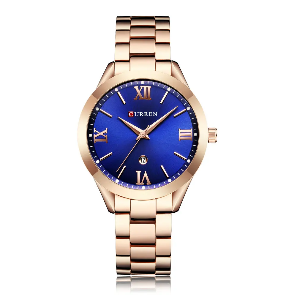 CURREN 9007 Elegant Quartz Japan Movement Ladies Watch Stainless Steel Women Fashion Hand Watches