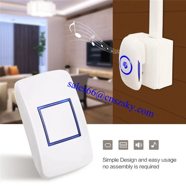 36 Tune Melody Wireless Door Bell 433 MHz Digital Receiver Doorbell 1 Remote Control 2 Wireless