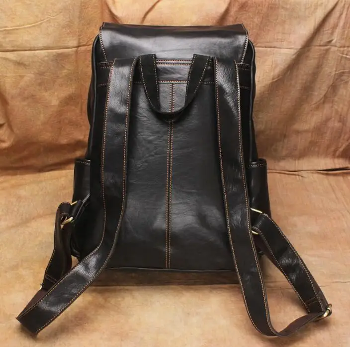 L032 Wholesale Men Genuine Leather Backpack for Laptop