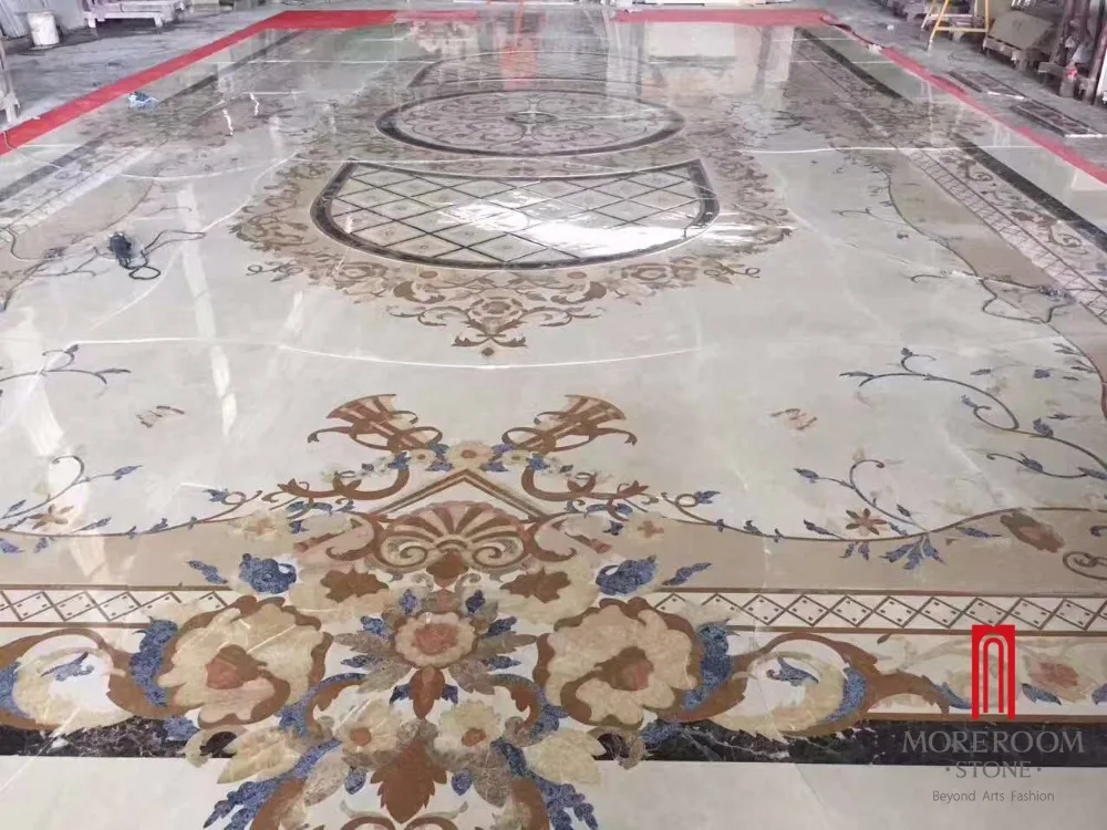 
Foshan Moreroom stone composite marble floor for Marble medallion & waterjet pattern dedigns 