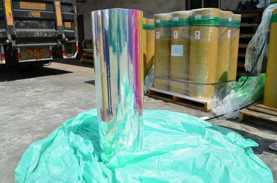 Shimless Rainbow Holographic BOPP Film for Packing and Wrapping
