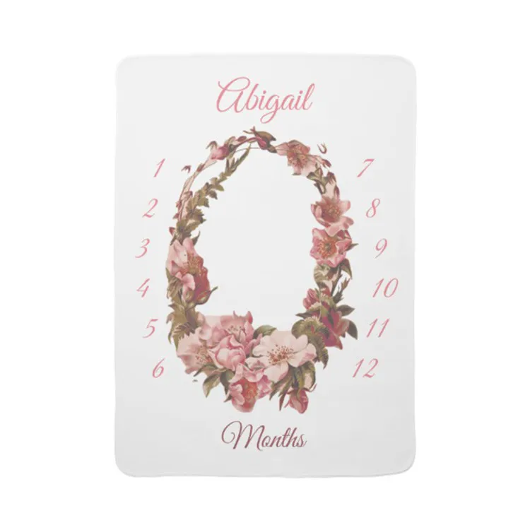 
Monthly Milestone Baby Blanket Photo Prop Set Newborn Photography 