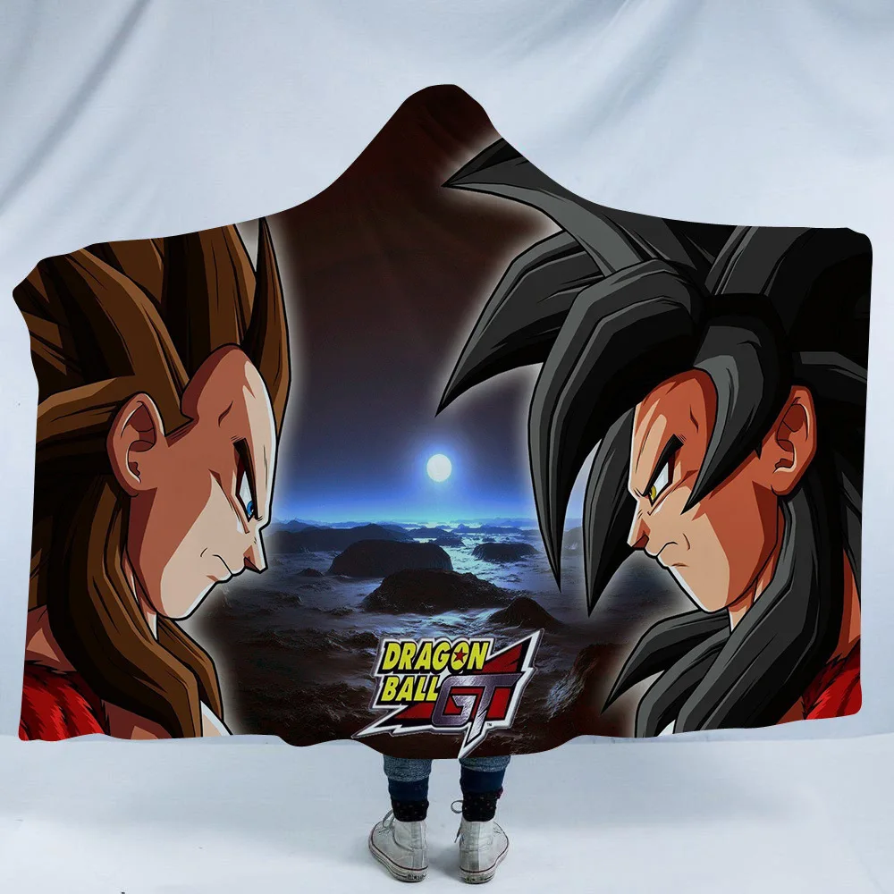 2020 Superheros Anime Decor 3D Print Hooded Blanket Sherpa Fleece Wearable Blanket Ultra Soft TV Computer Throwing Blanket