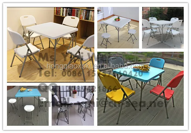 34inch plastic folding square table, outdoor leisure table, household dinning/game table