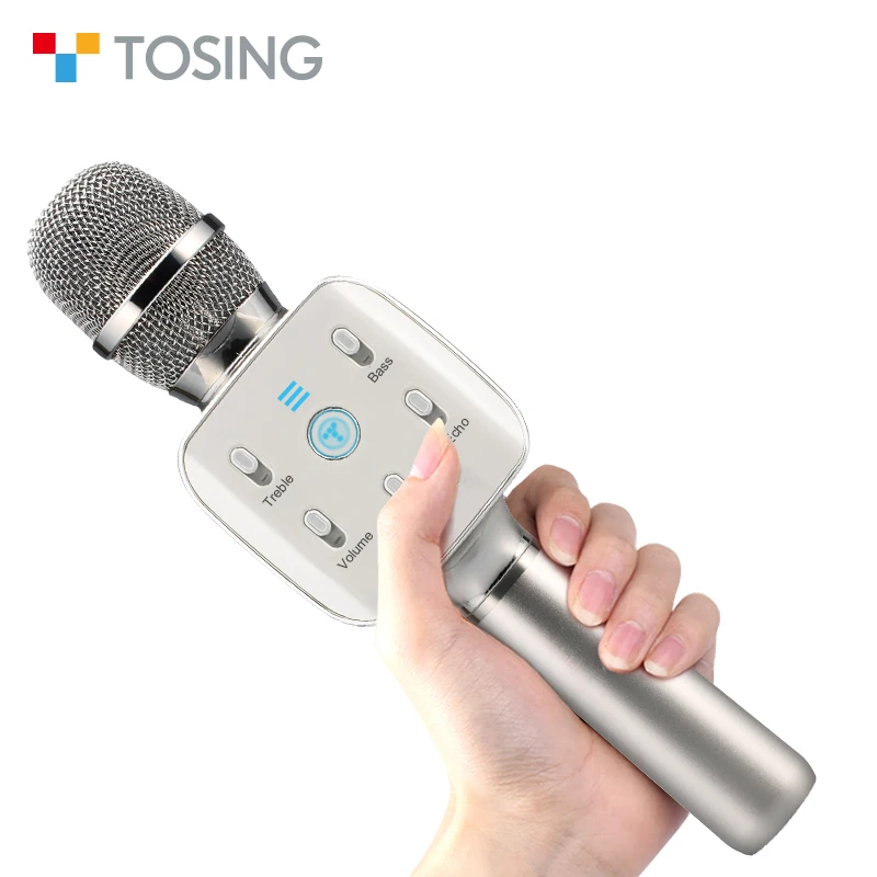 Синий зуб MIC беспроводной караоке плеер Rap микрофон с динамиком КТВ игрок