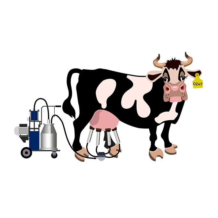 Piston type single bucket light cow milking machine equipment