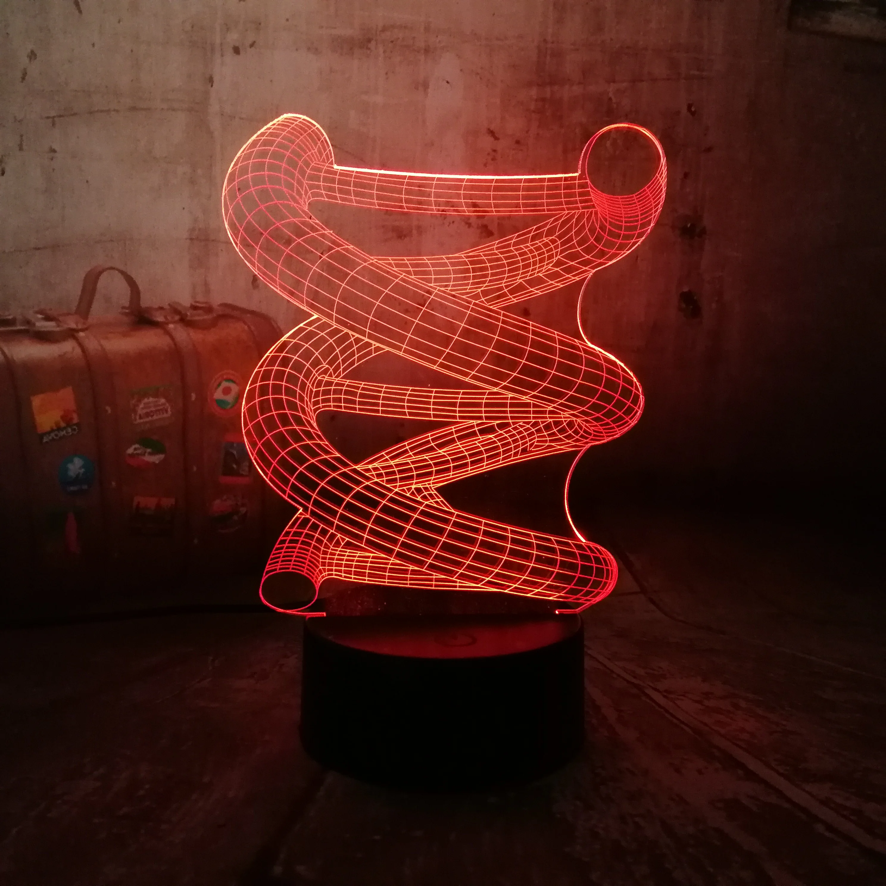 Remote Control Hot Christmas Creative Gift 3D DNA USB LED Lamp 7 Colors Changing Night Light House Decoration Bulb Boy Kids Toys