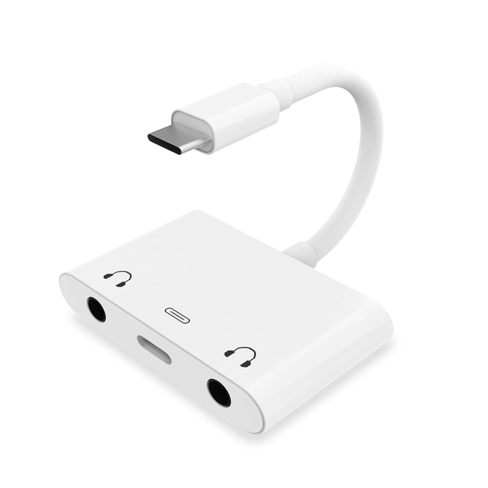 
 USB C цифровой аудио адаптер 3,5 мм разъем для наушников Тип c до 3,5 мм аудио адаптер  