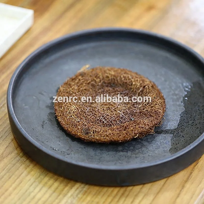 Ecology Culture Raw Aged Loofah Sponge Kitchen Mat for Tea Cup Kettle Roaster