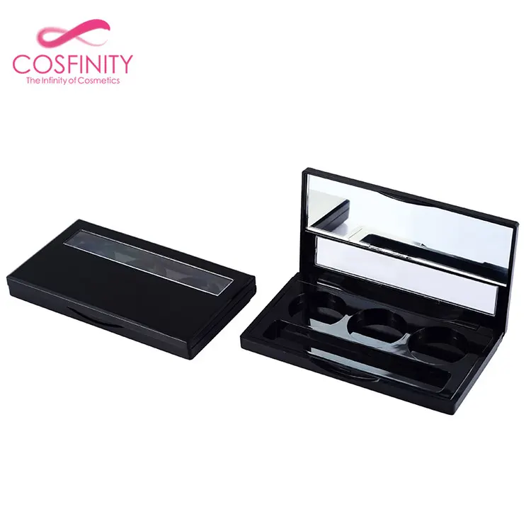 CP03-2517 square black 8-holes make your own blusher palette plastic eyeshadow palette empty / eyeshadow pallet custom