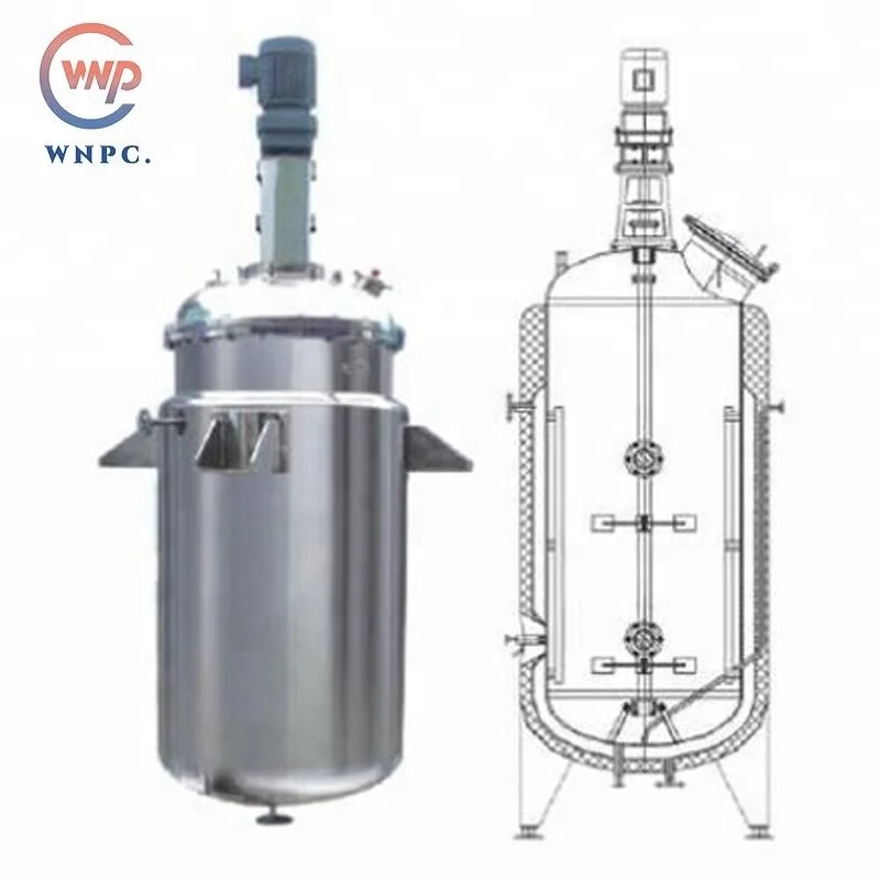 Stainless steel industrial fermentation reactor