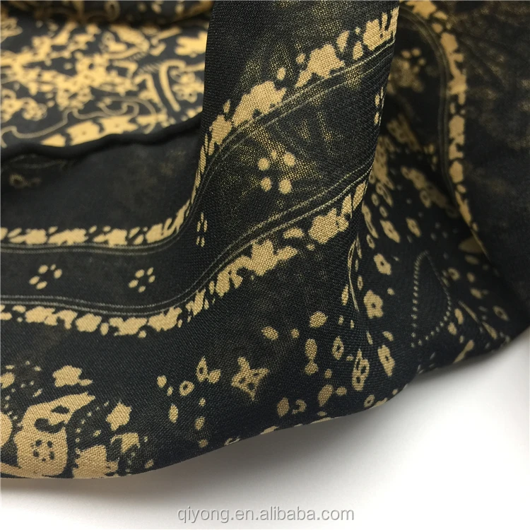 Manufacturer Supply Printed 100% Polyester Sheer Dubai Chiffon Fabric for Lady Dress,Blouse,Shirt