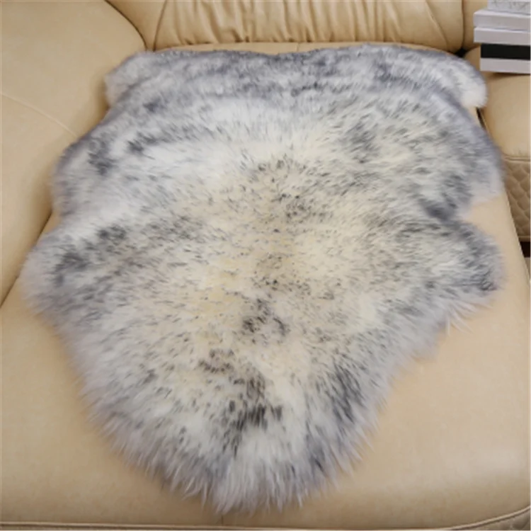 Natural Curly long hair mongolian lamb sheepskin fur rugs for chair