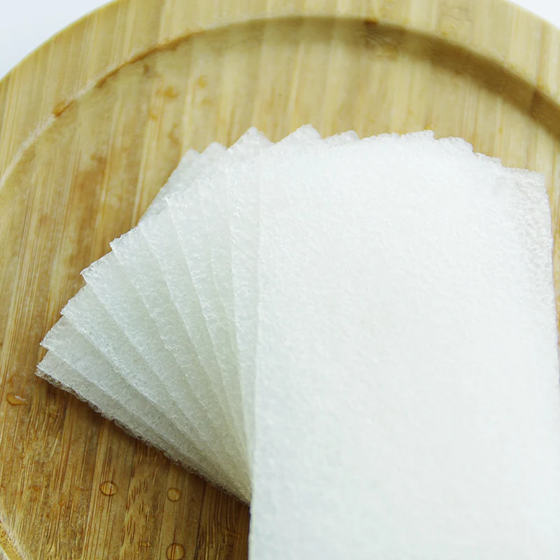 Square shape white natural konjac pure facial wipes